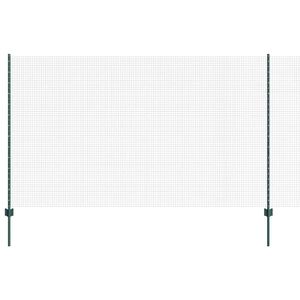 vidaXL Schweissdrahtzaun mit Pfosten 10 x 1,4 m Gr&uuml;n Netz
