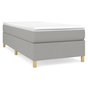 vidaXL Boxspringbettgestell Hellgrau 90x190 cm Stoff