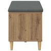 vidaXL Flurbank mit Kissen mit Speicher Artisan-Eiche 80 x 38 x 46 cm