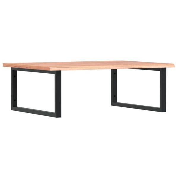 vidaXL Waschtischplatte mit Halterung Stahl und Massivholz Eiche