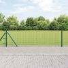 vidaXL Zaun mit Pfosten Gr&uuml;n 0,6 x 25 m Stahl und PVC
