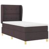 vidaXL Boxspringbett mit Matratze Dunkelgrau 90x190 cm Dunkelbraun