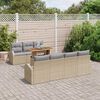 vidaXL Garten-Sofa-Set mit Kissen 8 pcs Beige und Hellgrau