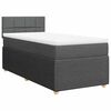 vidaXL Boxspringbett mit Matratze Dunkelgrau 100x200 cm Stoff