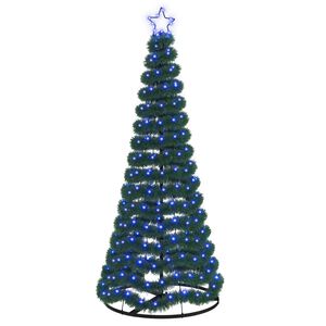 vidaXL LED-Lametta-Weihnachtsbaum mit St&auml;nder EKENAS 180 cm 220 LEDs