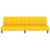 vidaXL Schlafsofa 2-Sitzer mit Hocker Gelb Samt
