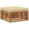 vidaXL Outdoor-Sofagarnitur 8 pcs Natur und Beige Massivholz Akazie