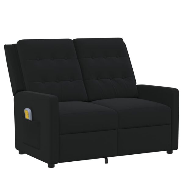 vidaXL 2-Sitzer Massagesessel Schwarz Stoff