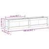 vidaXL Pflanzk&uuml;bel Wachsbraun 150x31x31 cm Massivholz Kiefer