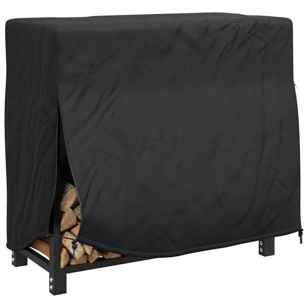 vidaXL Abdeckung f&uuml;r Kaminholzregal Schwarz 61 x 122 x 106 cm Stoff