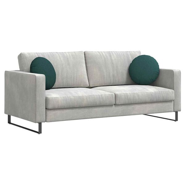 vidaXL Sitzkissen 2 pcs Dunkelgr&uuml;n &Oslash;40 x 13 cm Stoff