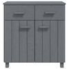 vidaXL Sideboard HAMAR Dunkelgrau 79x40x80 cm Massivholz Kiefer