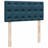 vidaXL Boxspringbett mit Matratze Blau 90x200 cm Samt