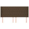 vidaXL Kopfteil mit Ohren Dunkelbraun 183x16x118/128 cm Stoff