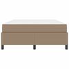 vidaXL Bettrahmen mit Matratze Cappuccino 140 x 190 cm Stoff