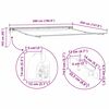 vidaXL Einziehbare Markise Wei&szlig; 500 x 350 cm Polyester und Metall