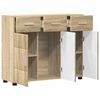 vidaXL Sideboard Sonoma-Eiche 88,5 x 30,5 x 73 cm Holzwerkstoff