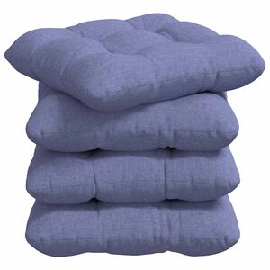 vidaXL Sitzkissen 4 stk. Stoff Jeans blau 40 x 40 x 12 cm
