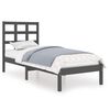 vidaXL Massivholzbett Grau 90x200 cm