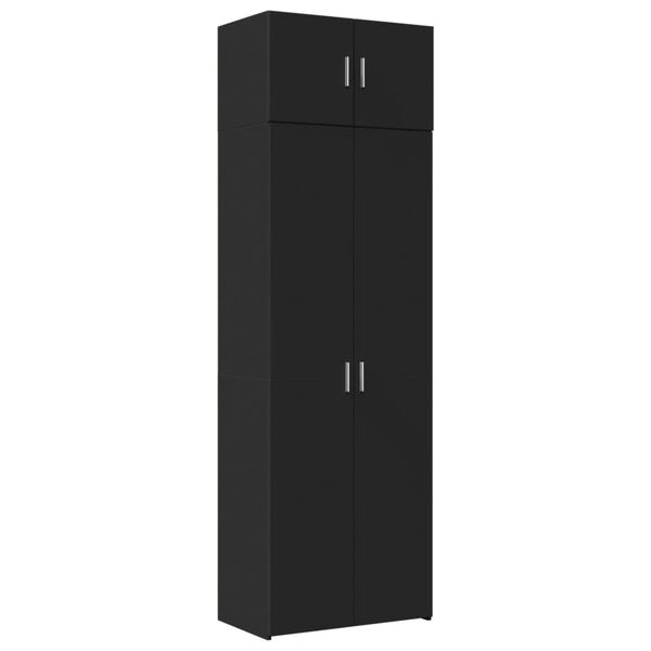 vidaXL Hochschrank Schwarz 70x42,5x225 cm Holzwerkstoff