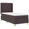 vidaXL Boxspringbett mit Matratze Braun 90 x 200 cm Stoff