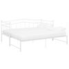 vidaXL Ausziehsofa Bettgestell Wei&szlig; Metall 90x200 cm