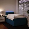vidaXL Boxspringbett mit Matratze Blau 120x200 cm Samt