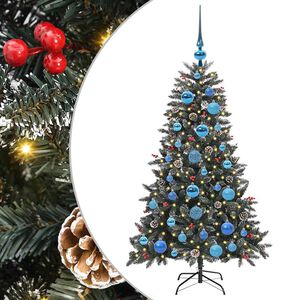 vidaXL K&uuml;nstlicher Weihnachtsbaum Gr&uuml;n 120 cm PVC, Plastik und Stahl