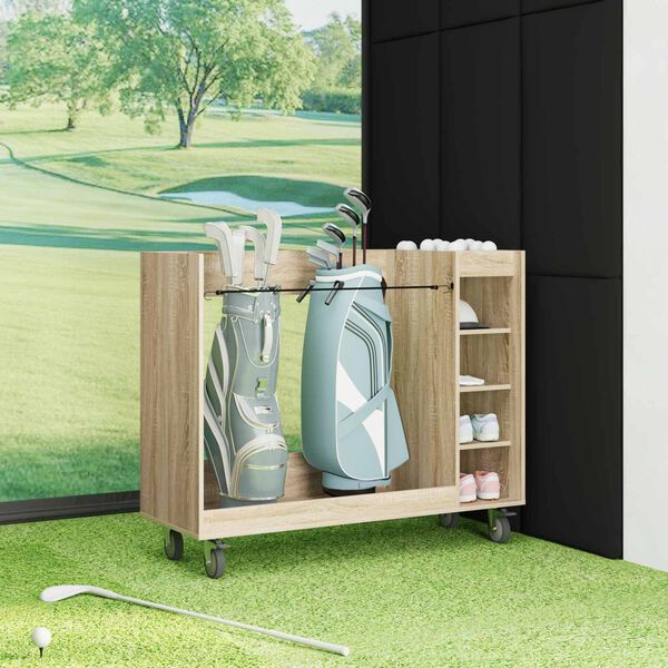 vidaXL Golf Schrank Mit Rad Uni Sonoma-Eiche 120 x 45 x 98 cm