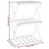 vidaXL Klappregal 3 B&ouml;den Braun 43x31x63 cm Massivholz Akazie