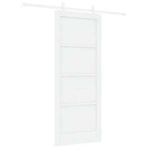 vidaXL Schiebet&uuml;r Wei&szlig; 83 x 202 cm Massives Kiefernholz