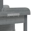 vidaXL Pflanztisch mit Schrank Grau 110,5x45x124,5 cm Massivholz Tanne