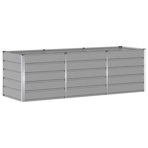 vidaXL Pflanzk&uuml;bel Hellgrau 240 x 80 x 75 cm Stahl
