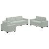 vidaXL Sofa Set 3 stk. Hellgrau Samt