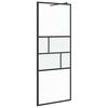 vidaXL Walk-in Duschwand Schwarz 80 x 195 x 0,5 cm Glas und Aluminium