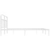 vidaXL Bettgestell mit Kopfteil Metall Weiß 160x200 cm