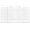 vidaXL Gabionen mit Hochbogen 7 Stk. 400x30x220/240cm Verzinktes Eisen