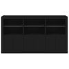 vidaXL Sideboard mit LED-Leuchten Schwarz 181,5x37x100 cm