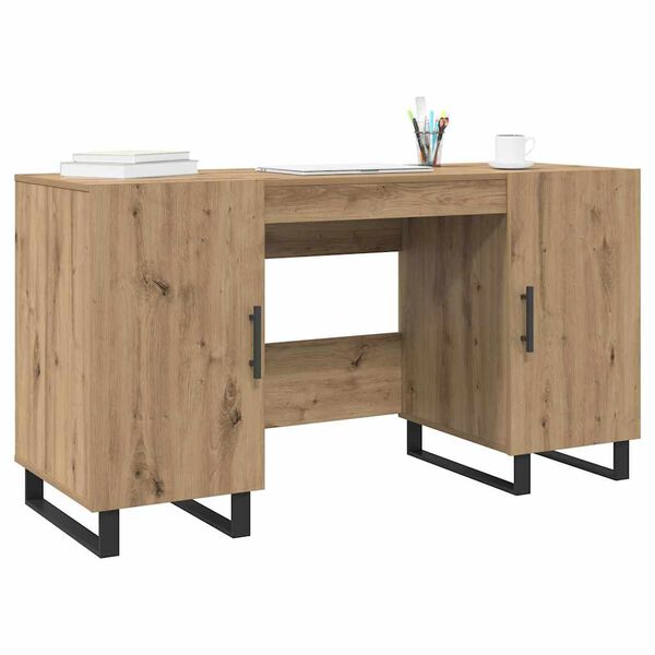 vidaXL Schreibtisch Artisan-Eiche 140 x 50 x 75 cm Holzwerkstoff
