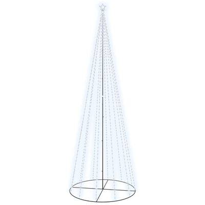 vidaXL LED-Weihnachtsbaum Kegelform Kaltweiß 732 LEDs 160x500 cm