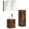 vidaXL Badezimmerm&ouml;bel-Set 4 pcs Ger&auml;ucherte Eiche