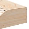 vidaXL Bodenbettgestell Braun 90 x 200 cm Massivholz Kiefer
