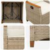 vidaXL Verstellbarer Gartenstuhl Beige und Creme 64 x 57,5 x 112 cm