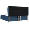 vidaXL Boxspringbett mit Matratze Dunkelgrau 90x190 cm Blau Stoff