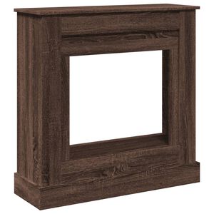 vidaXL Kaminumrandung Braun Eichen-Optik 90x30x90 cm Holzwerkstoff