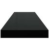 vidaXL Schweberegale 2 Stk. Schwarz 80x23,5x3,8 cm MDF