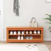 vidaXL Sitzbank mit Stauraum mit Regal Wachsbraun 110 x 38 x 45,5 cm