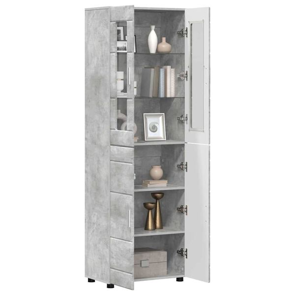 vidaXL Highboard FLORIN Beton Grau 60 x 35 x 182 cm Holzwerkstoff