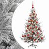 vidaXL K&uuml;nstlicher Weihnachtsbaum mit Weihnachtskugel 120 cm 150 LEDs