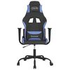 vidaXL Gaming-Stuhl mit Massagefunktion Schwarz und Blau Stoff